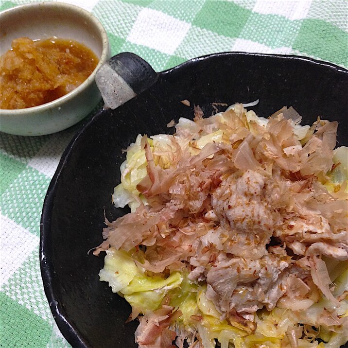 簡単♪暑い日もさっぱり!豚肉とキャベツの梅酢蒸し♪